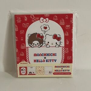 Monchhichi Hello Kitty Limited Release Small Square Memo Pad